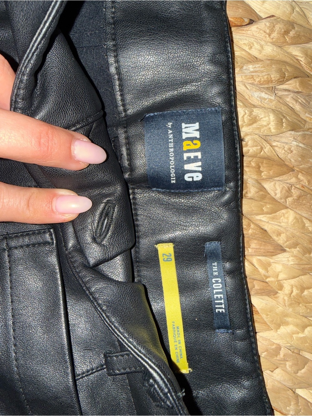 The Colette Wide-Leg Faux Leather Pants by Maeve - Picture 5 of 5